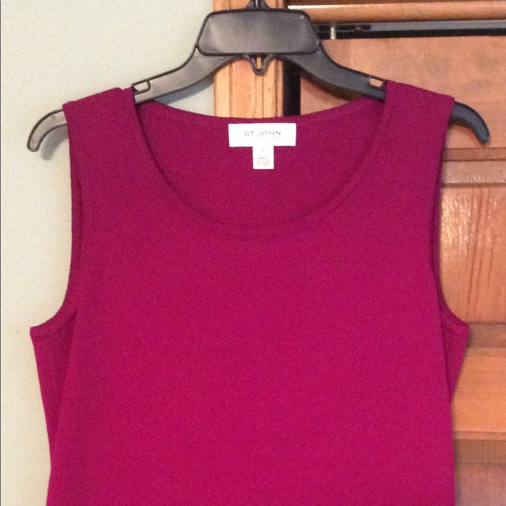 ST. JOHN COLLECTION FUCHSIA TANK TOP - NEVER WORN!